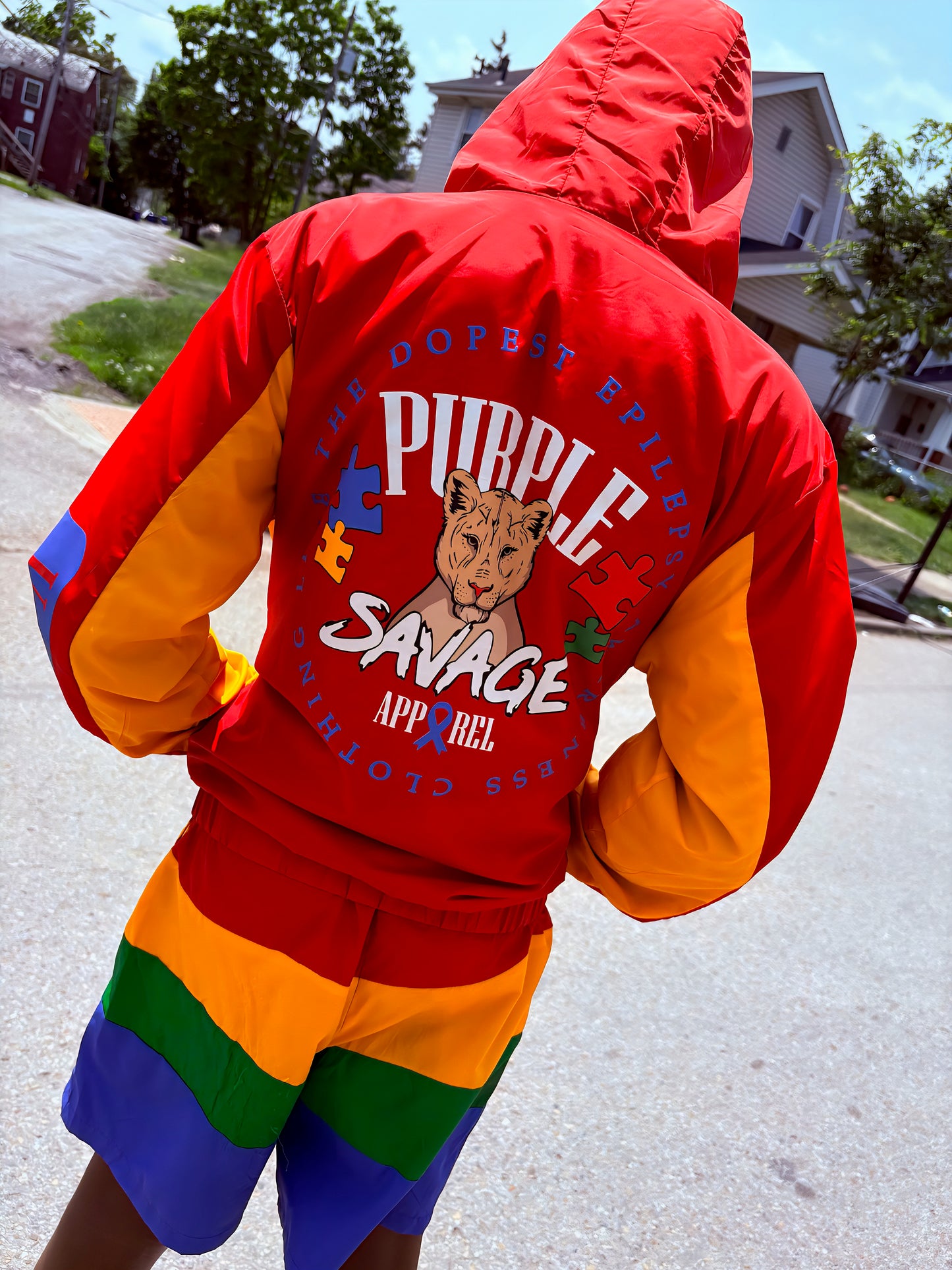 Children Autism Awareness Windbreaker Set