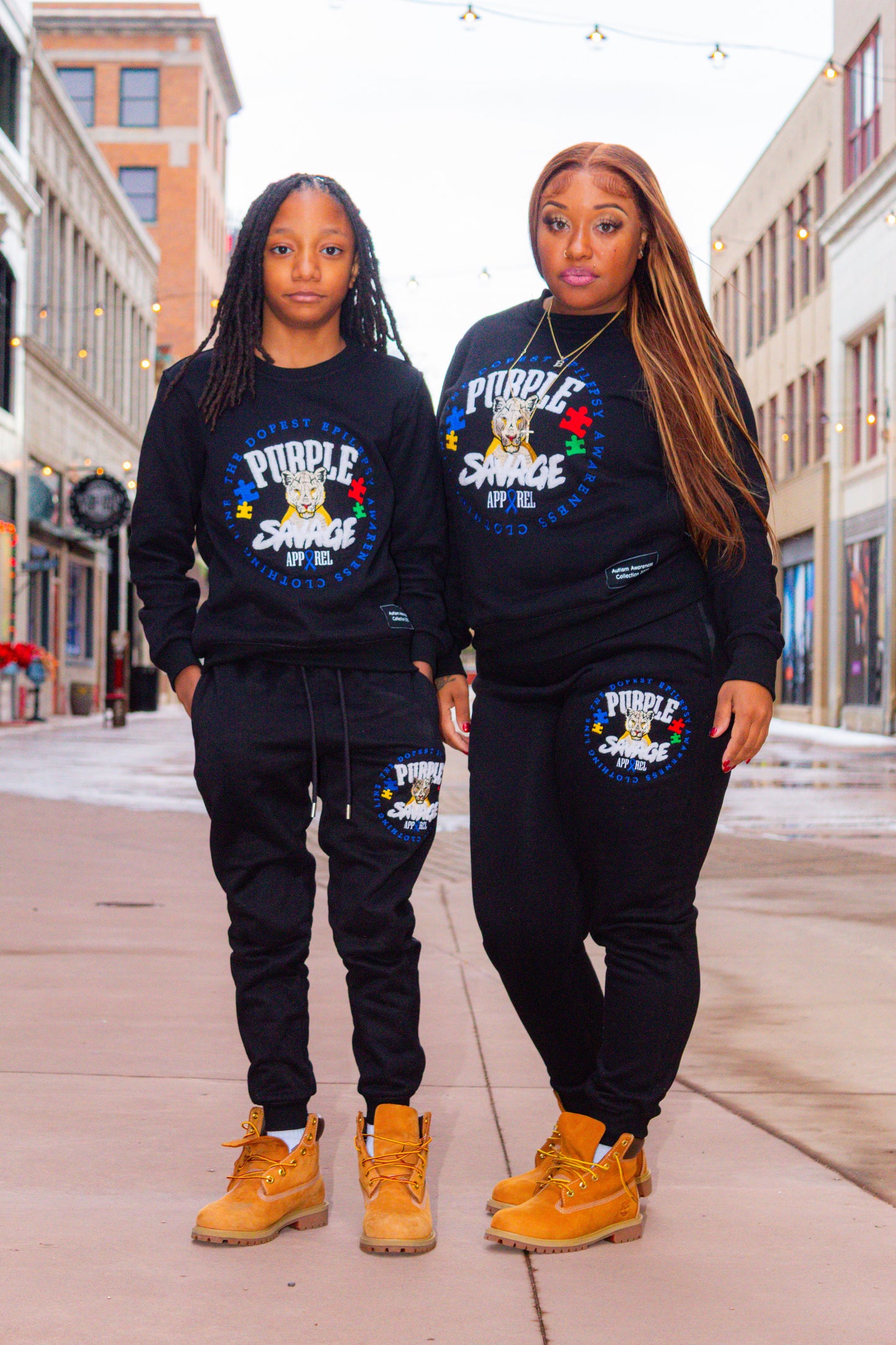 Children's Autism Awareness Crew Jogger Set