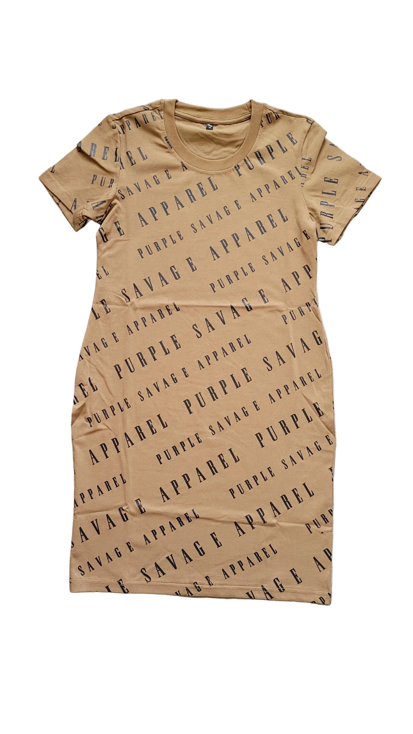 All over printed Logo T Shirt Dress