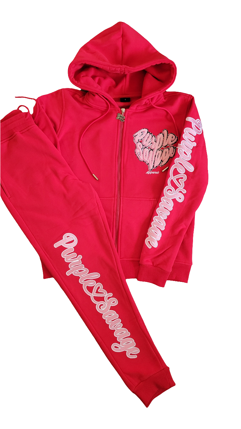 Valentine's Day Zip Up Jogger