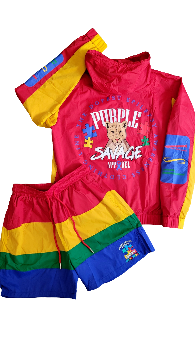 Children Autism Awareness Windbreaker Set