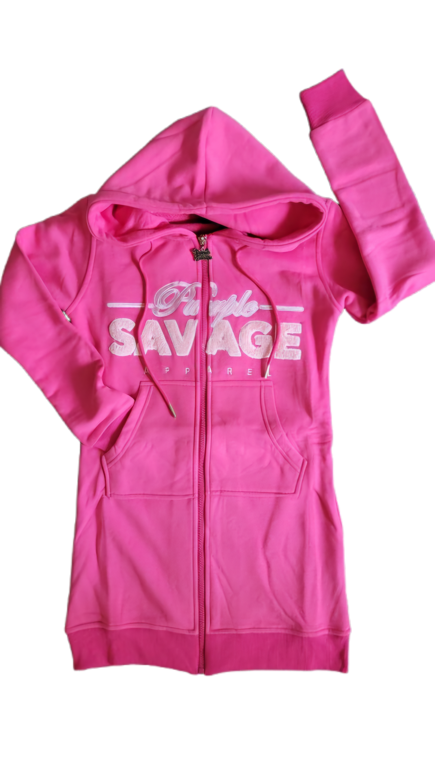 Lion Hibiscus Field Hoodie Zip up Dress