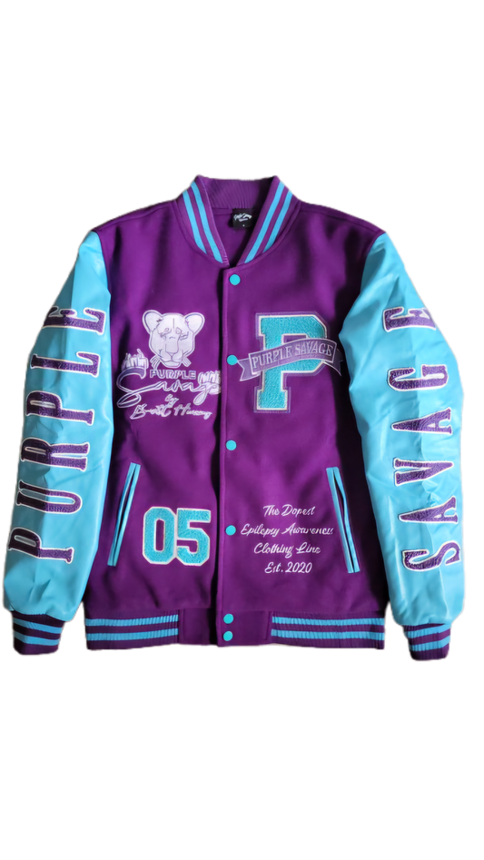 Epilepsy Lion Hibiscus Field Varsity Jacket