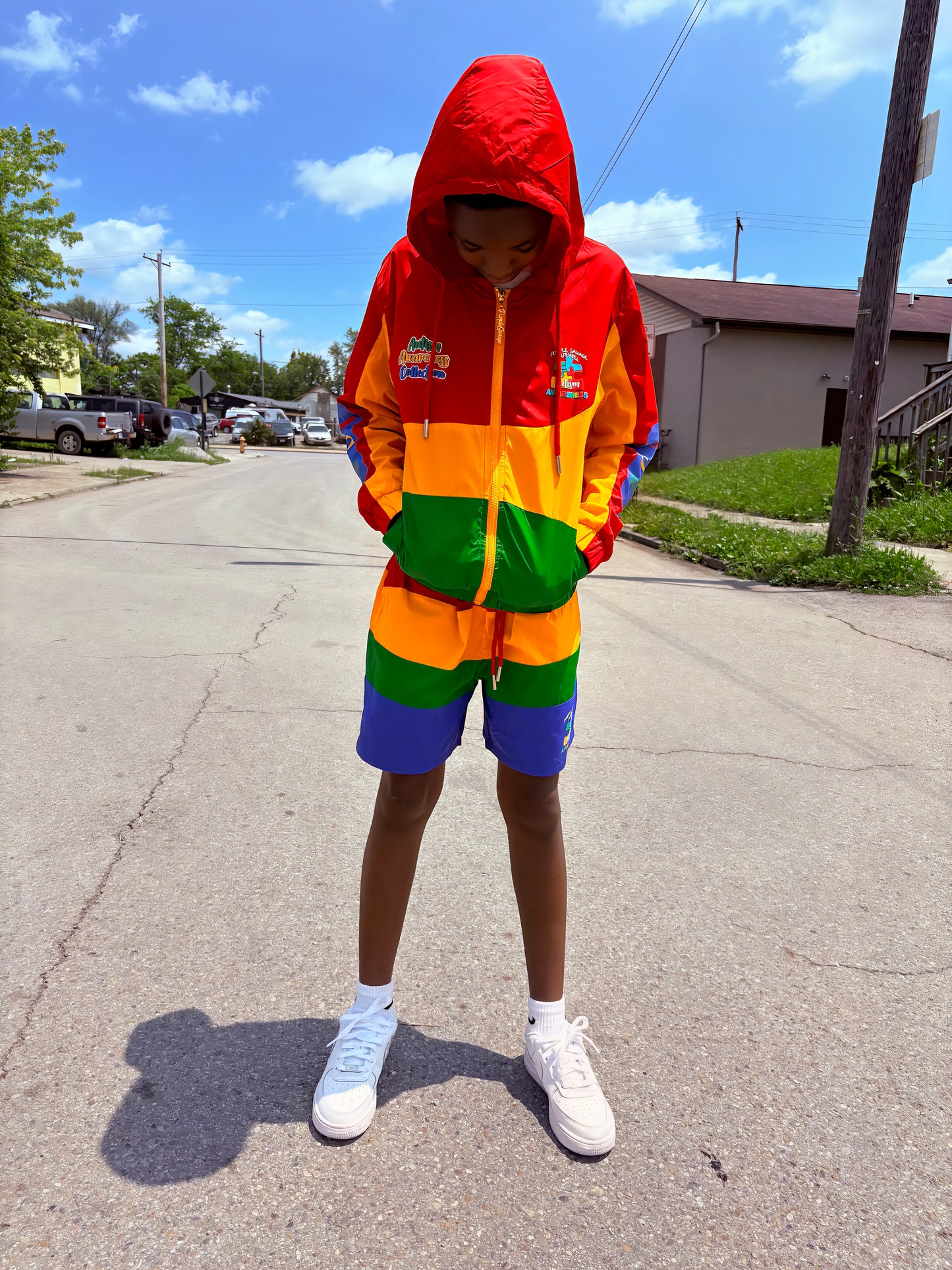 Children Autism Awareness Windbreaker Set