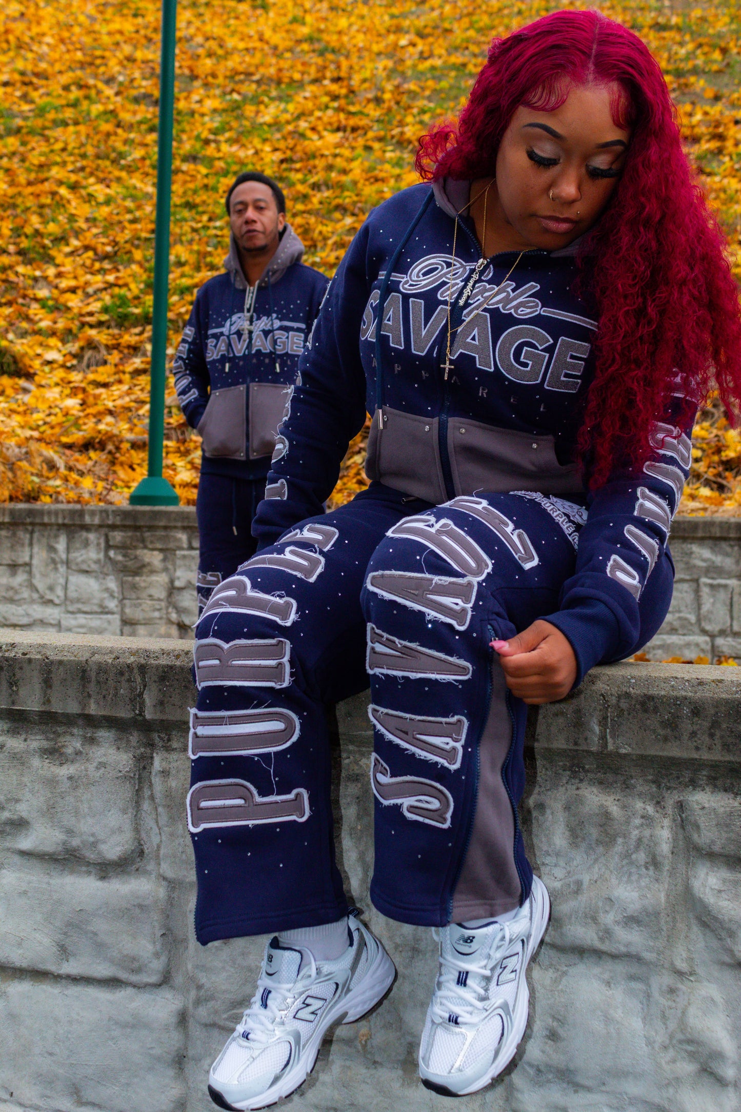 Rhinestone Jogger Set