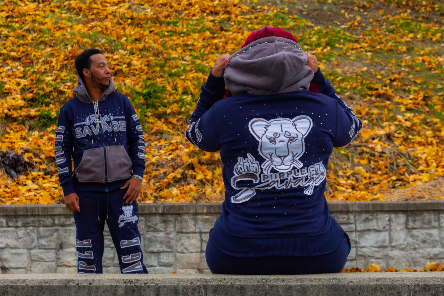 Rhinestone Jogger Set