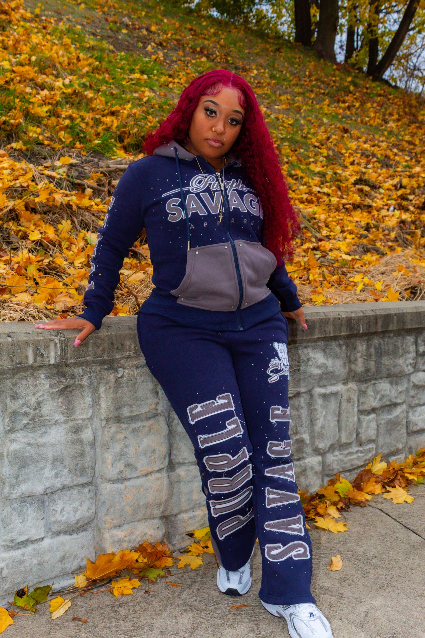 Rhinestone Jogger Set