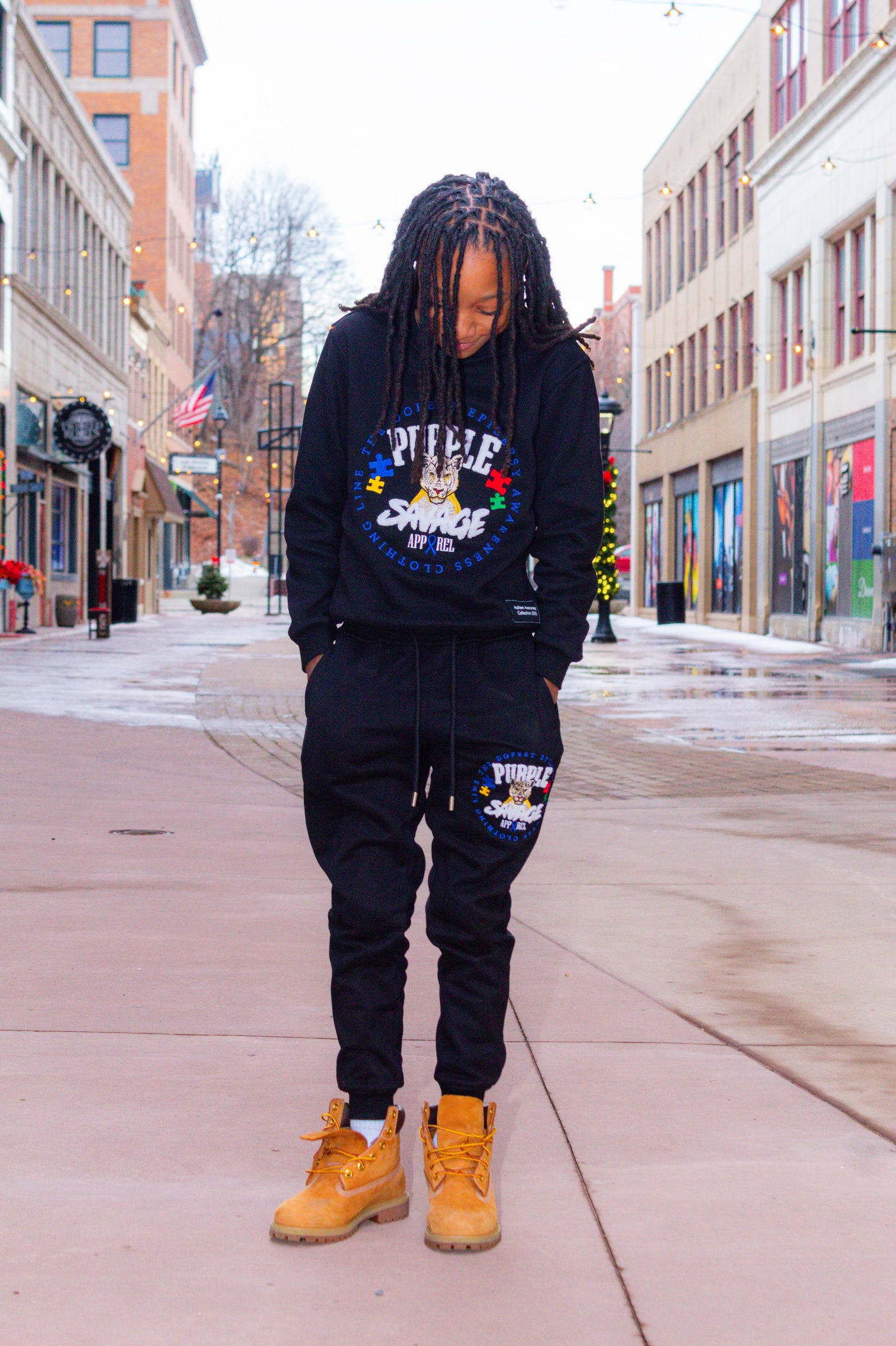 Children's Autism Awareness Crew Jogger Set