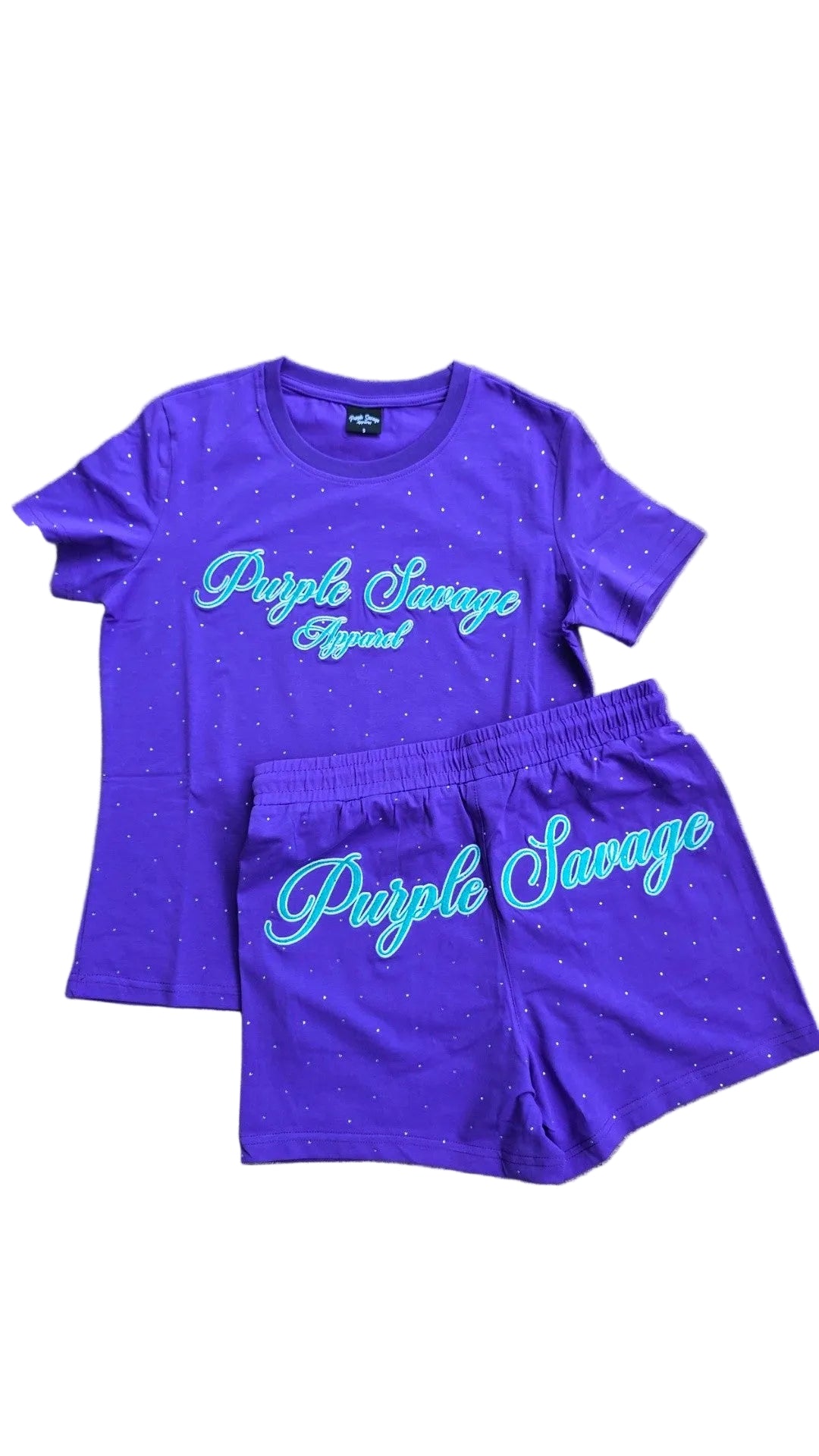 Women's Rhinestone Short Set