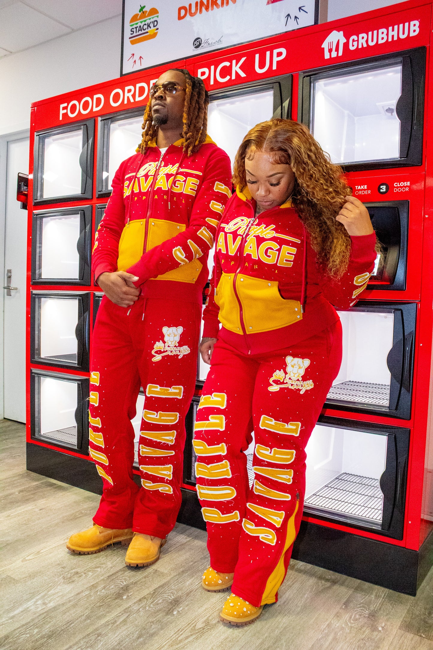 Rhinestone Flared Jogger Sets