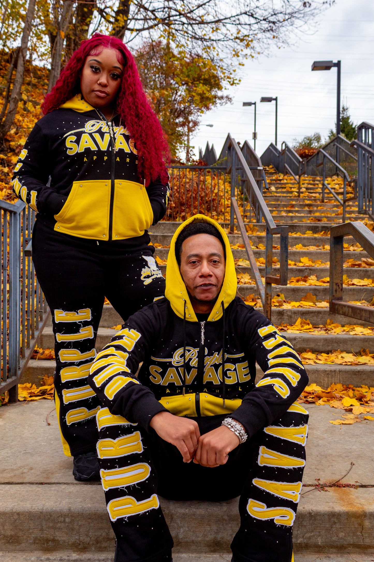 Rhinestone Jogger Set