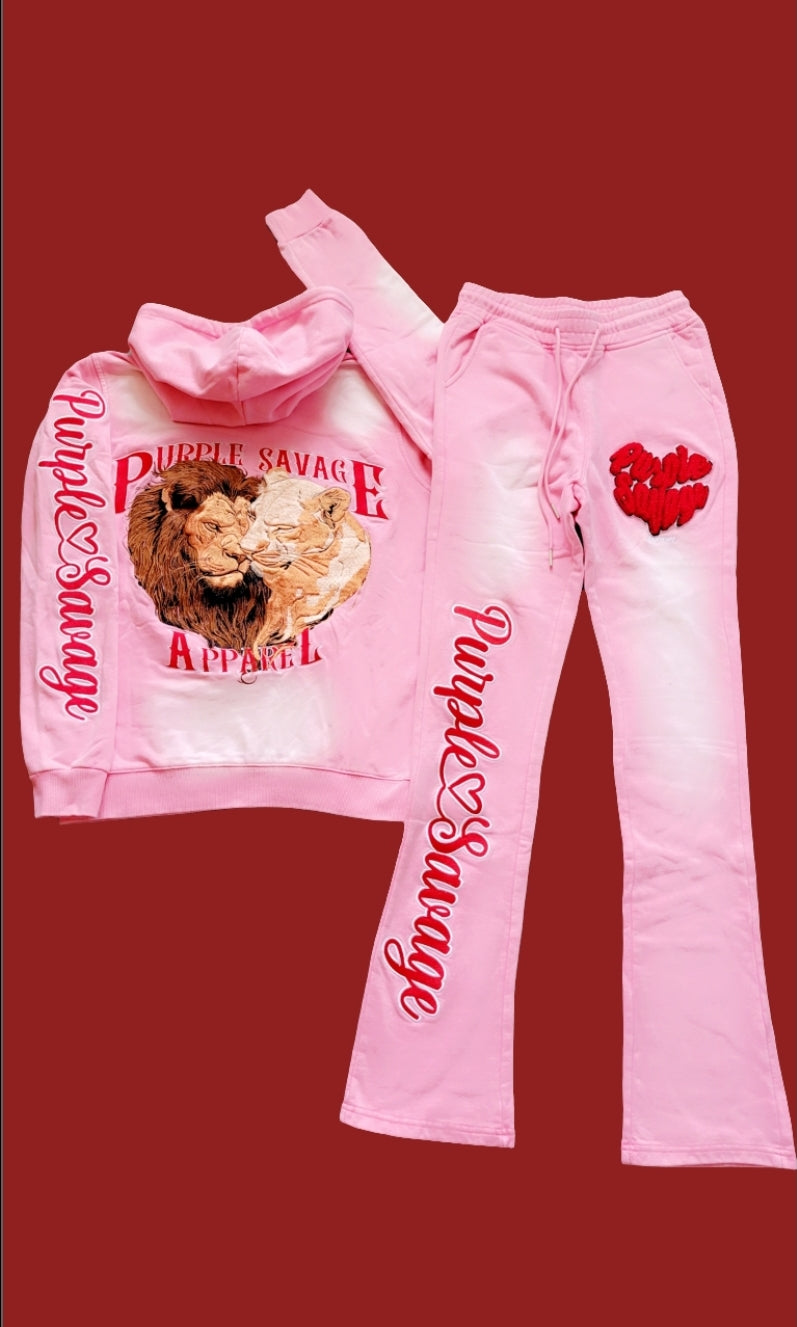 Valentine's Day Washed Stacked Jogger Outfit