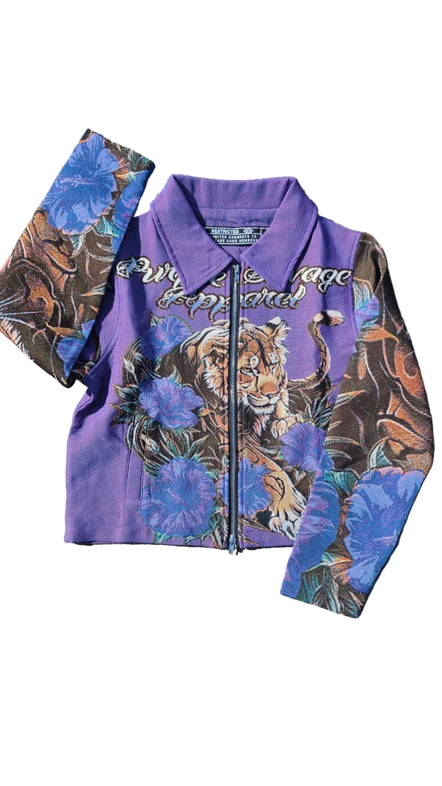 Women's Lion Hibiscus Field Tapestry Pleaded Skirt Set