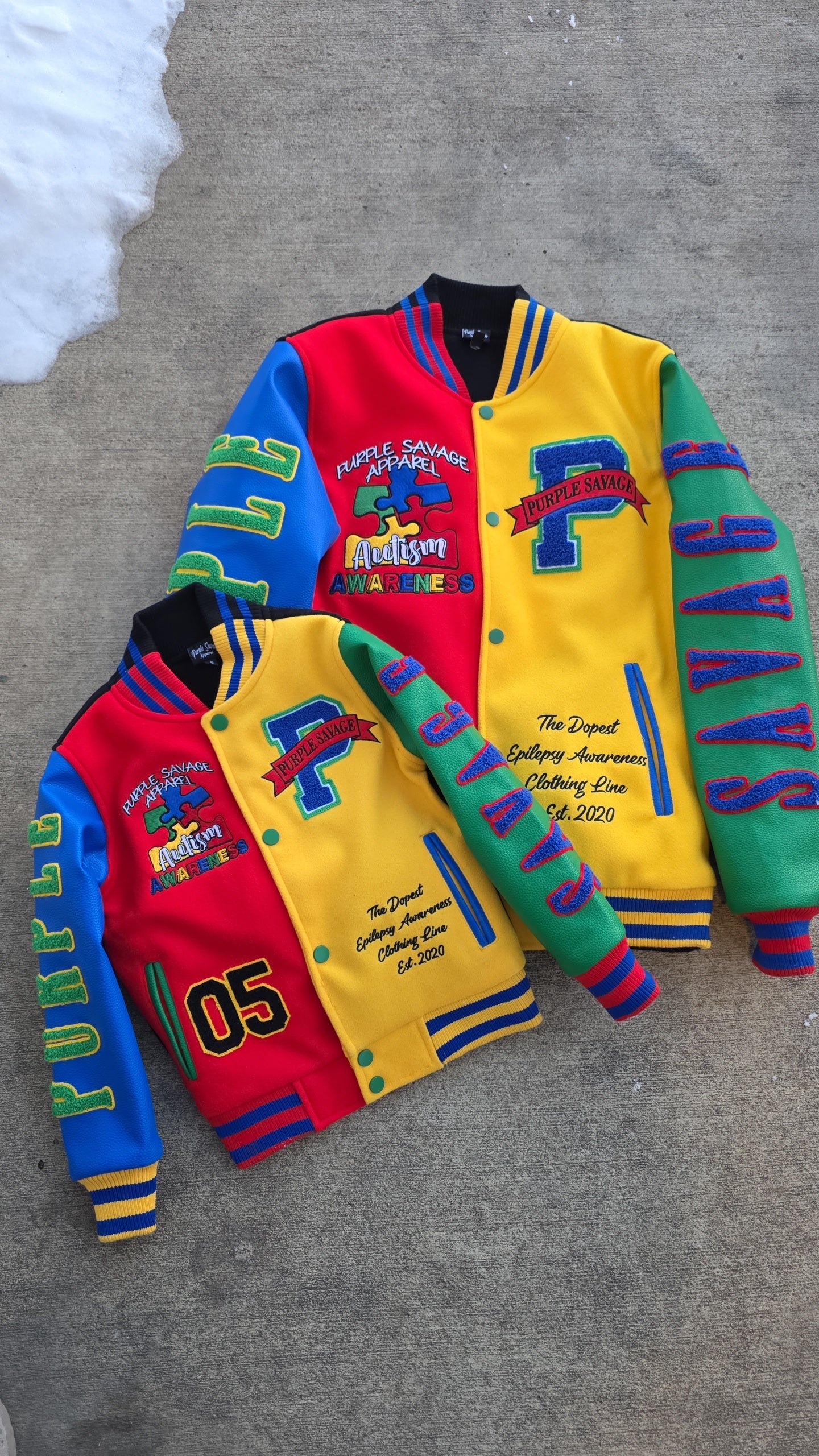 Children's Autism Awareness Varsity Jacket