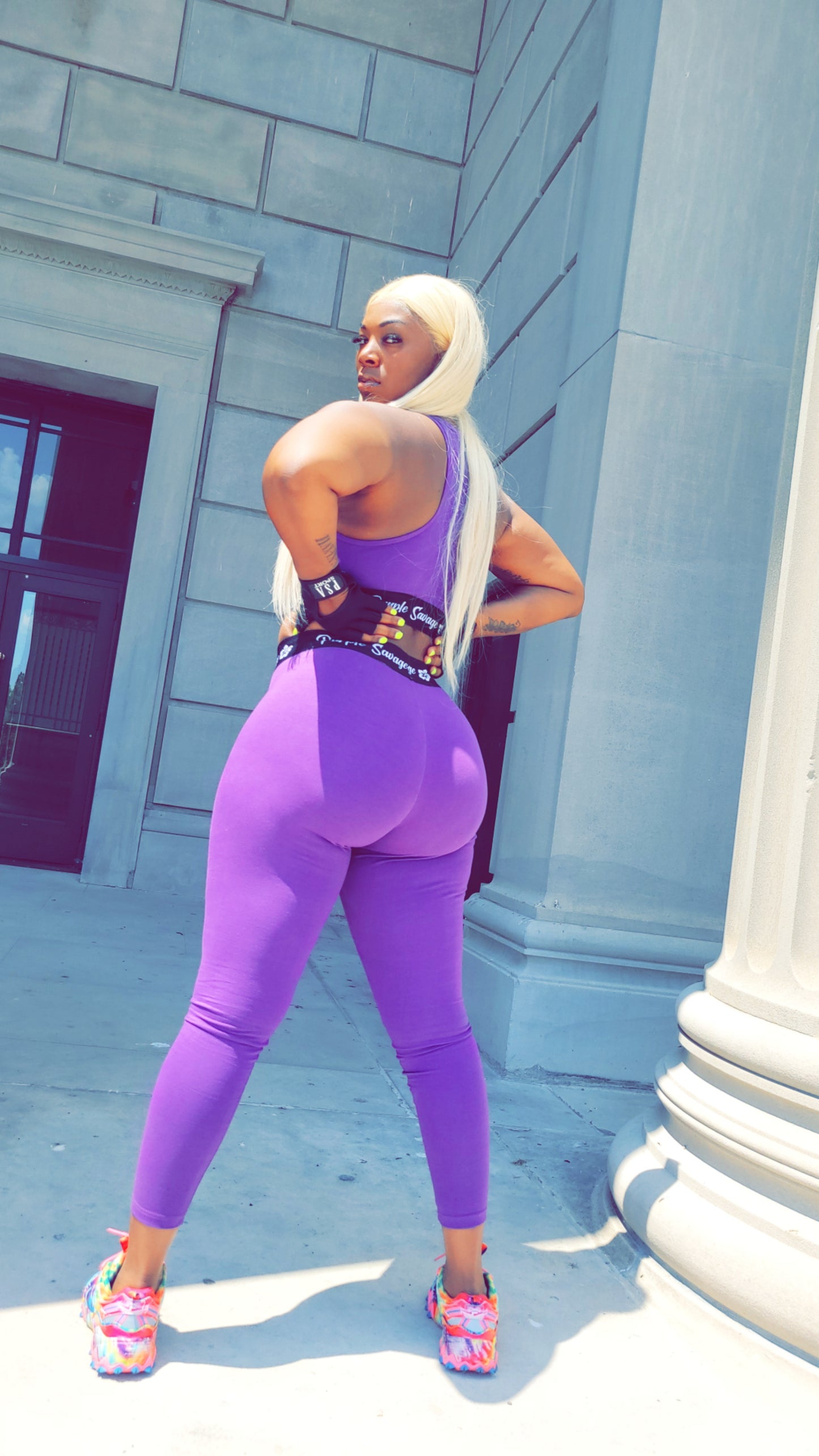 Purple Sport Legging Set