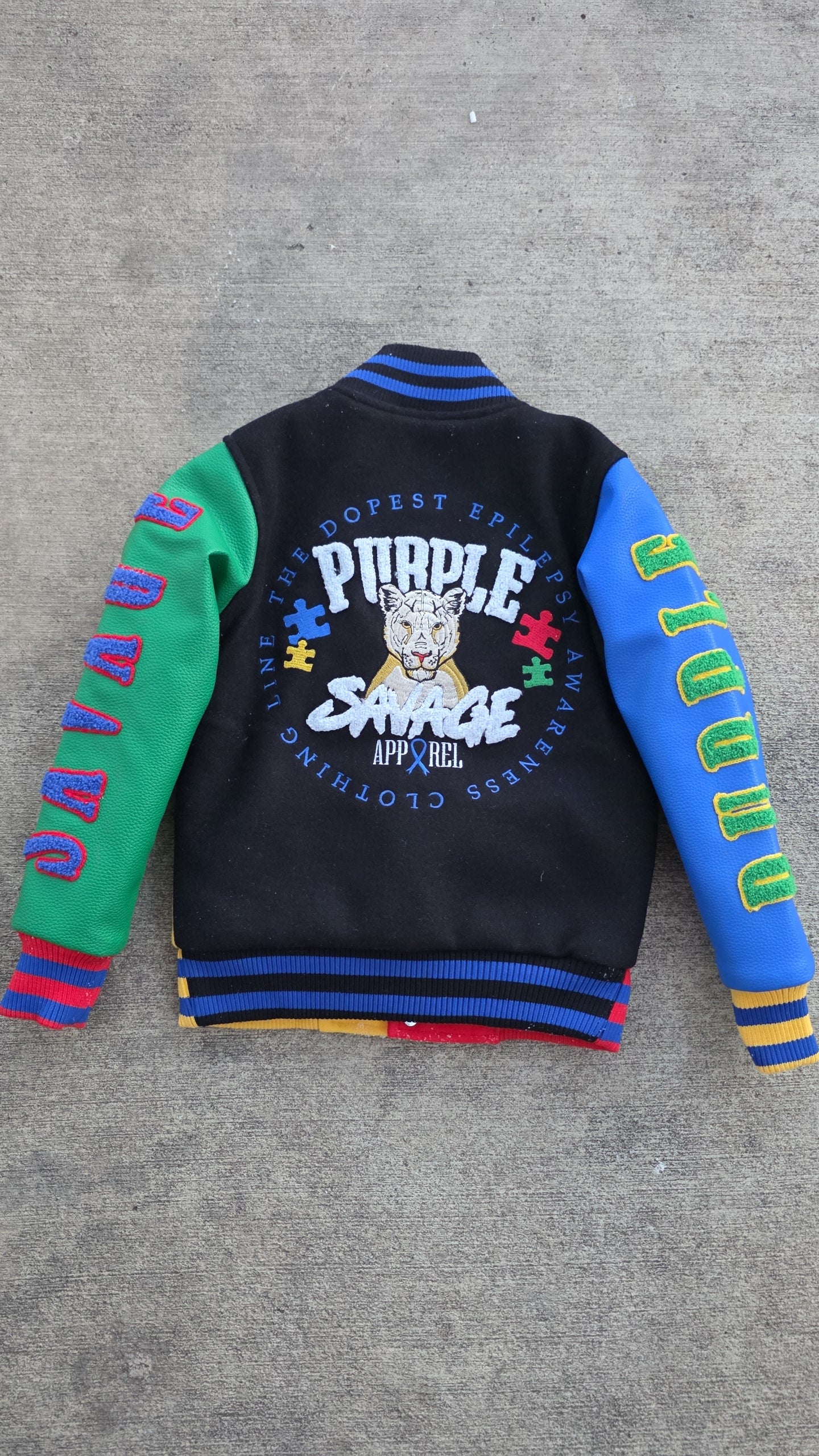 Children's Autism Awareness Varsity Jacket