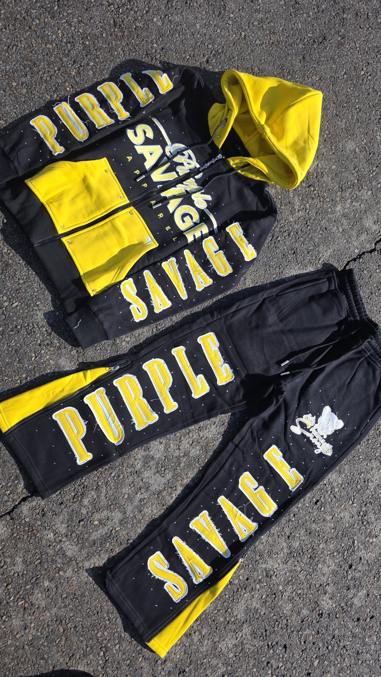 Rhinestone Jogger Set