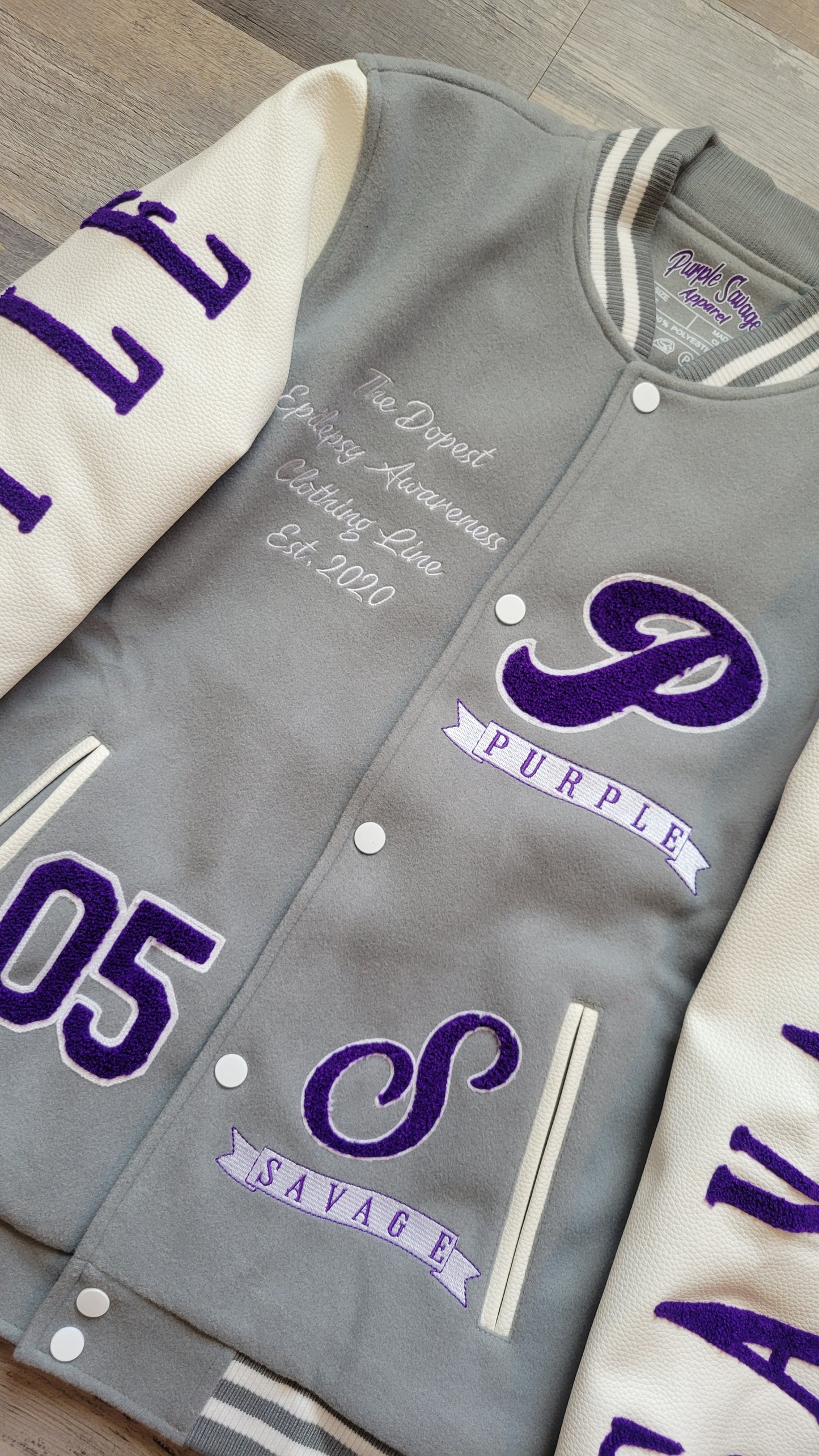 Epilepsy Purple Varsity Jacket