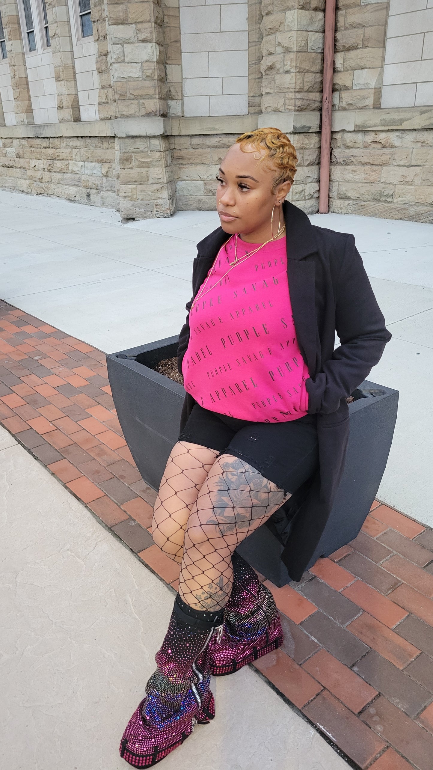 Hot Pink Crew Sweatshirt