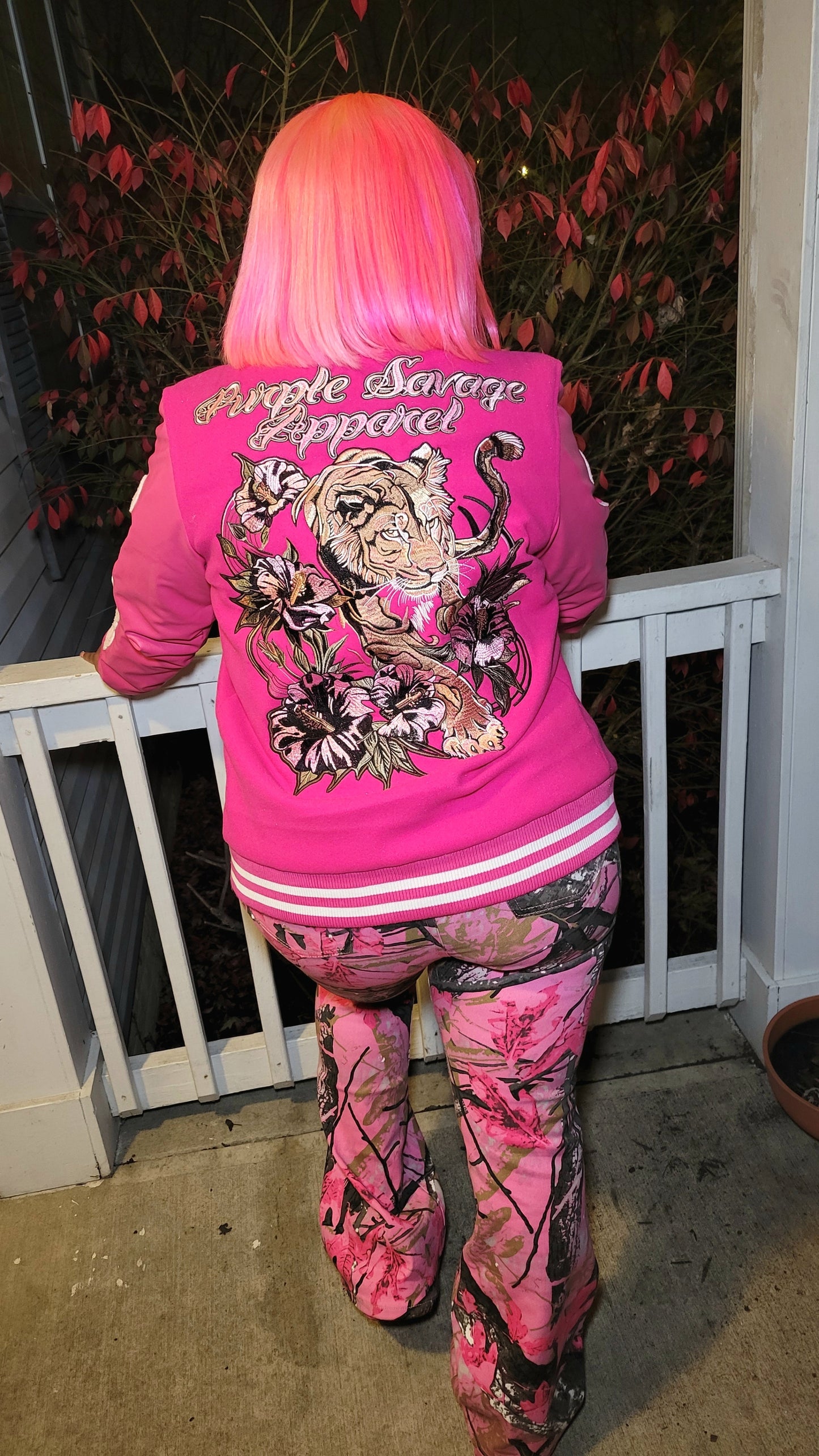 Maxine 95 Breast Cancer Varsity Jacket