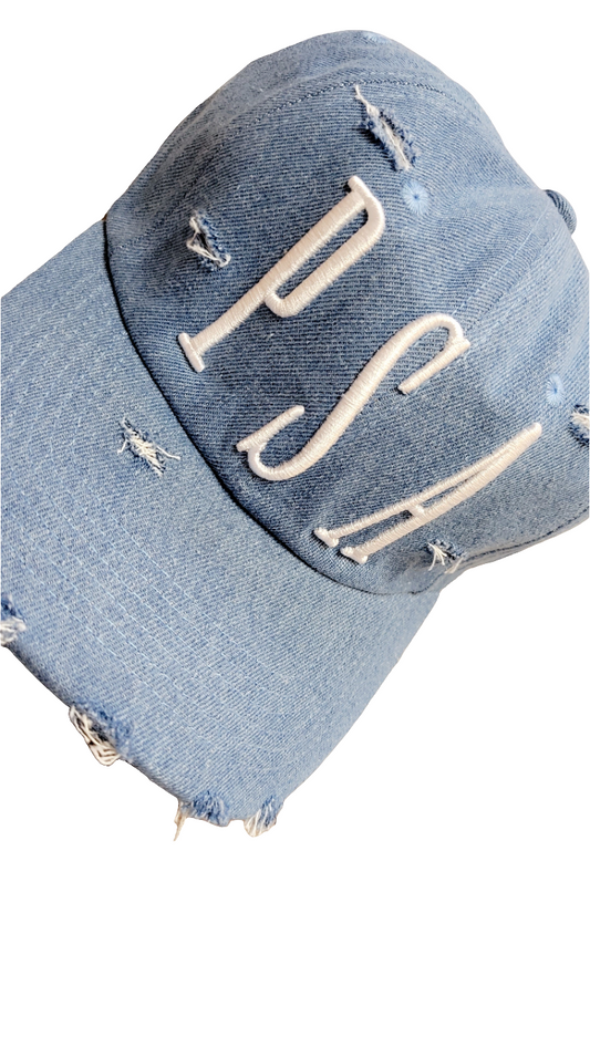 Distressed Denium Dad Cap