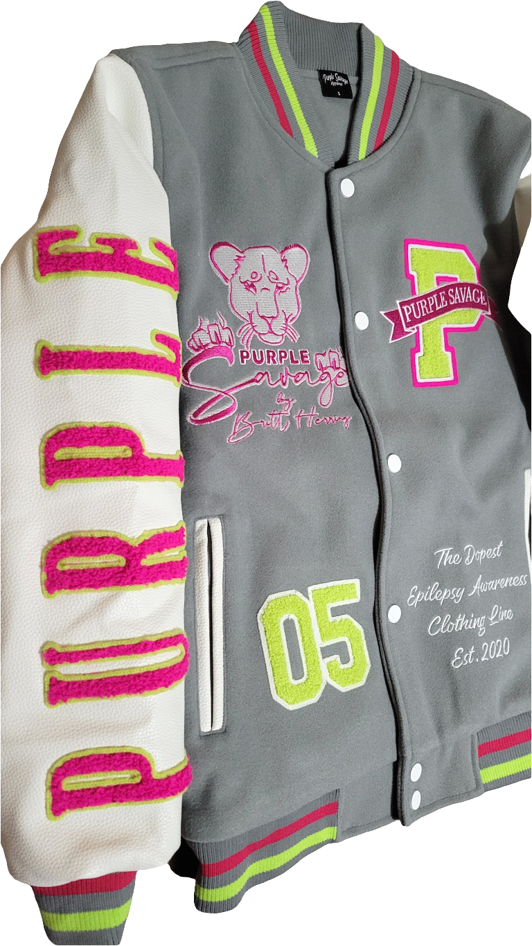 Watermelon PSA Lion Scratch Varsity Jacket