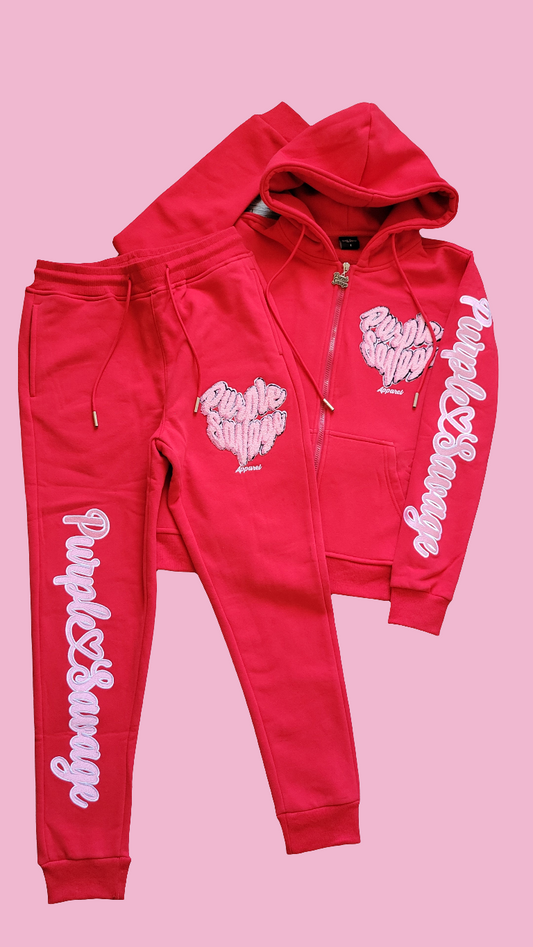 Valentine's Day Zip Up Jogger