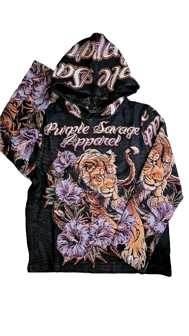 Lion Hibiscus Tapestry Set