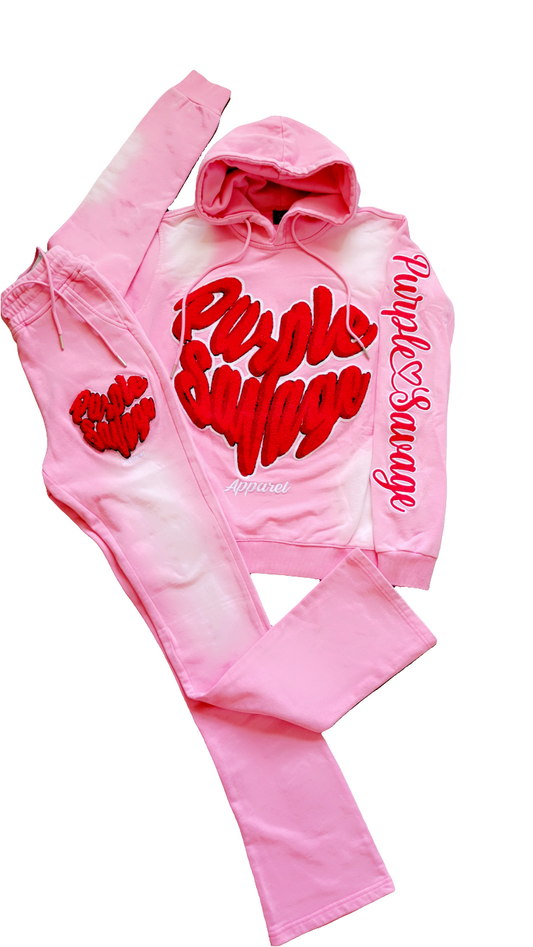 Valentine's Day Washed Stacked Jogger Outfit